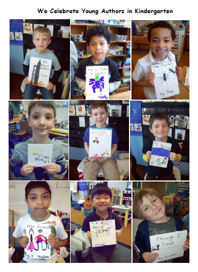 Celebrate your authors, kindergarten writing
