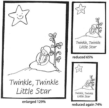 enlarge or reduce little books
