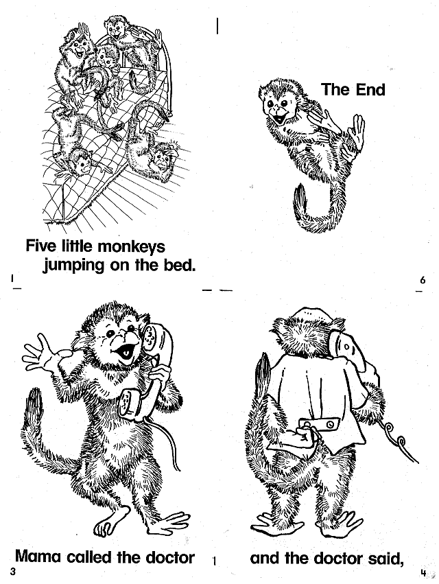 Five Little Monkeys Jumping On The Bed Coloring Pages Coloring Pages
